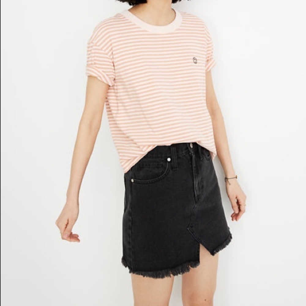 Madewell NWT Rigid Denim A-Line Mini Skirt Sz 31
